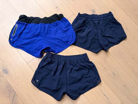 Lululemon Pants - Lot of 3 Lululemon Run Bright As Night Running Shorts with Zip Pocket